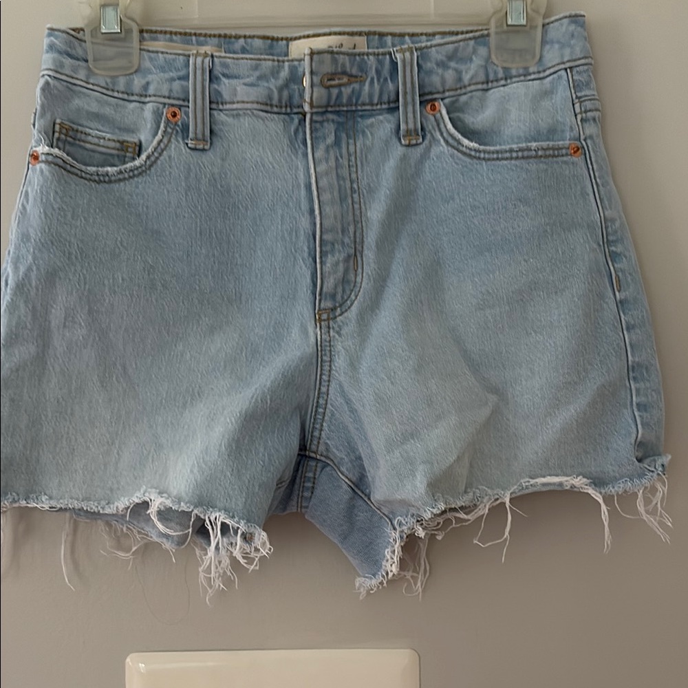 Universal Thread Blue Jean Shorts Distressed Raw Hem